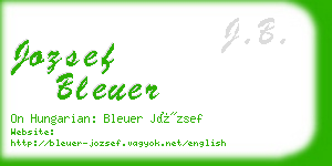 jozsef bleuer business card